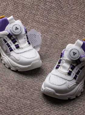 儿童夏季儿童33766旋转扣运动鞋2838女透气网面老爹鞋轻便跑步鞋