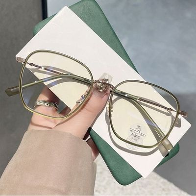 磨砂可配有度数大框超轻防蓝光女