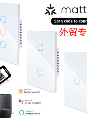 matter美规智能开关HomeKit触摸120智能家居美标google多平台语音