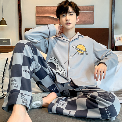 睡衣男士春秋款秋季纯棉长袖秋冬季卡通夏男款大码可爱家居服学生