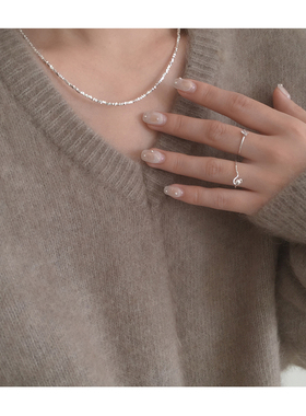 925银blingbling细碎银子项链