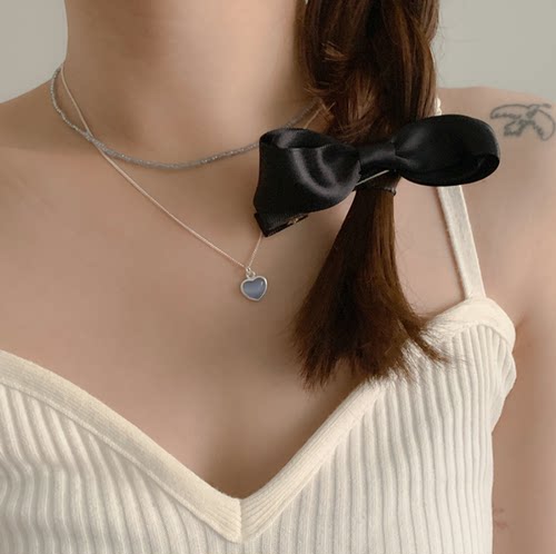 缎面立体小蝴蝶结发夹鸭嘴夹