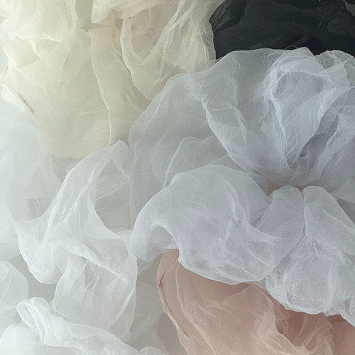 大号网纱褶皱面料发圈