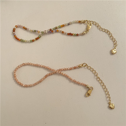 Sunup_Q串珠手链彩色天然石小珠子韩国ins风叠戴甜美夏季现货0909