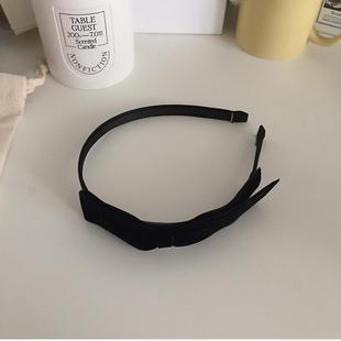 现Sunup_Q韩国ins 侧边双面丝绒蝴蝶结发箍发饰 简约百搭时髦气质