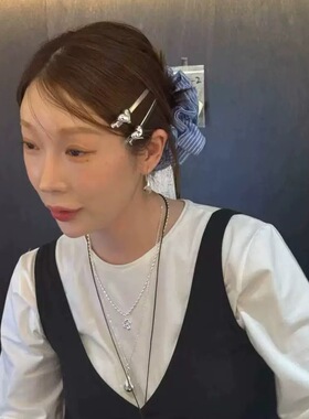博主同款ins爱心边夹刘海夹