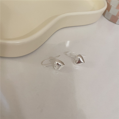 925银爱心耳坠ins韩国