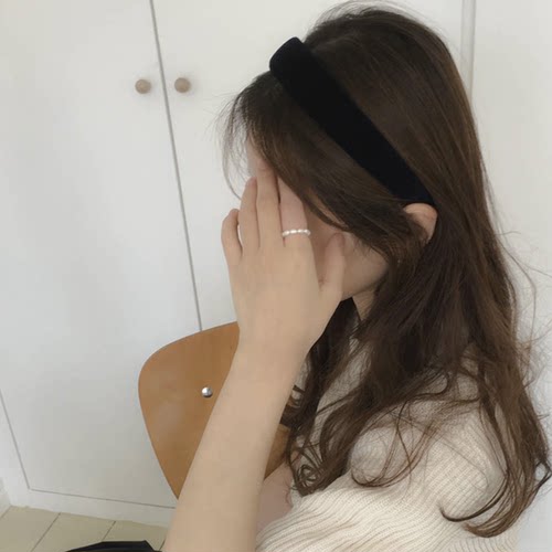 韩国复古丝绒发箍网红同款