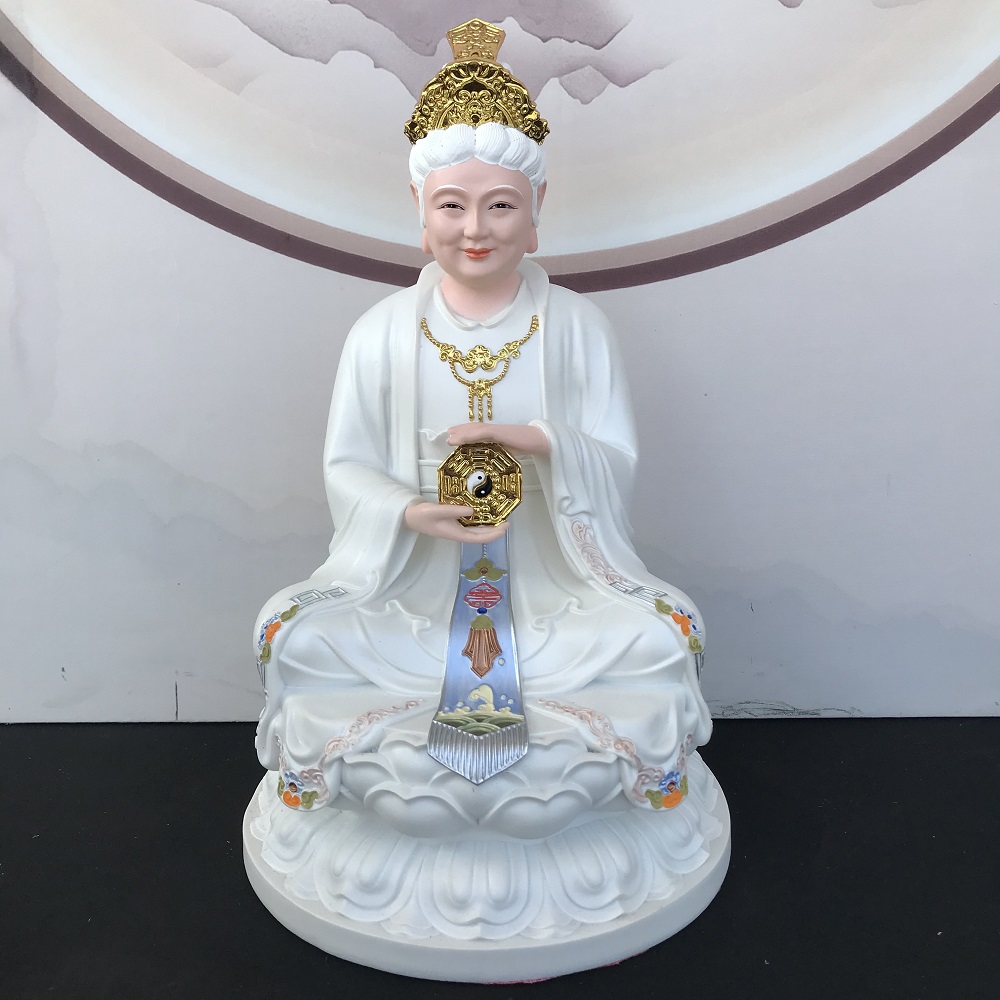 仿瓷无生老母神像骊山老母摆件