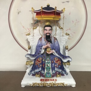 仿瓷三清像太上老君道德天尊灵宝天尊元始天尊家用供奉堂口摆件