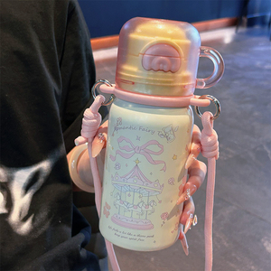 少女心高颜值保温吸管杯