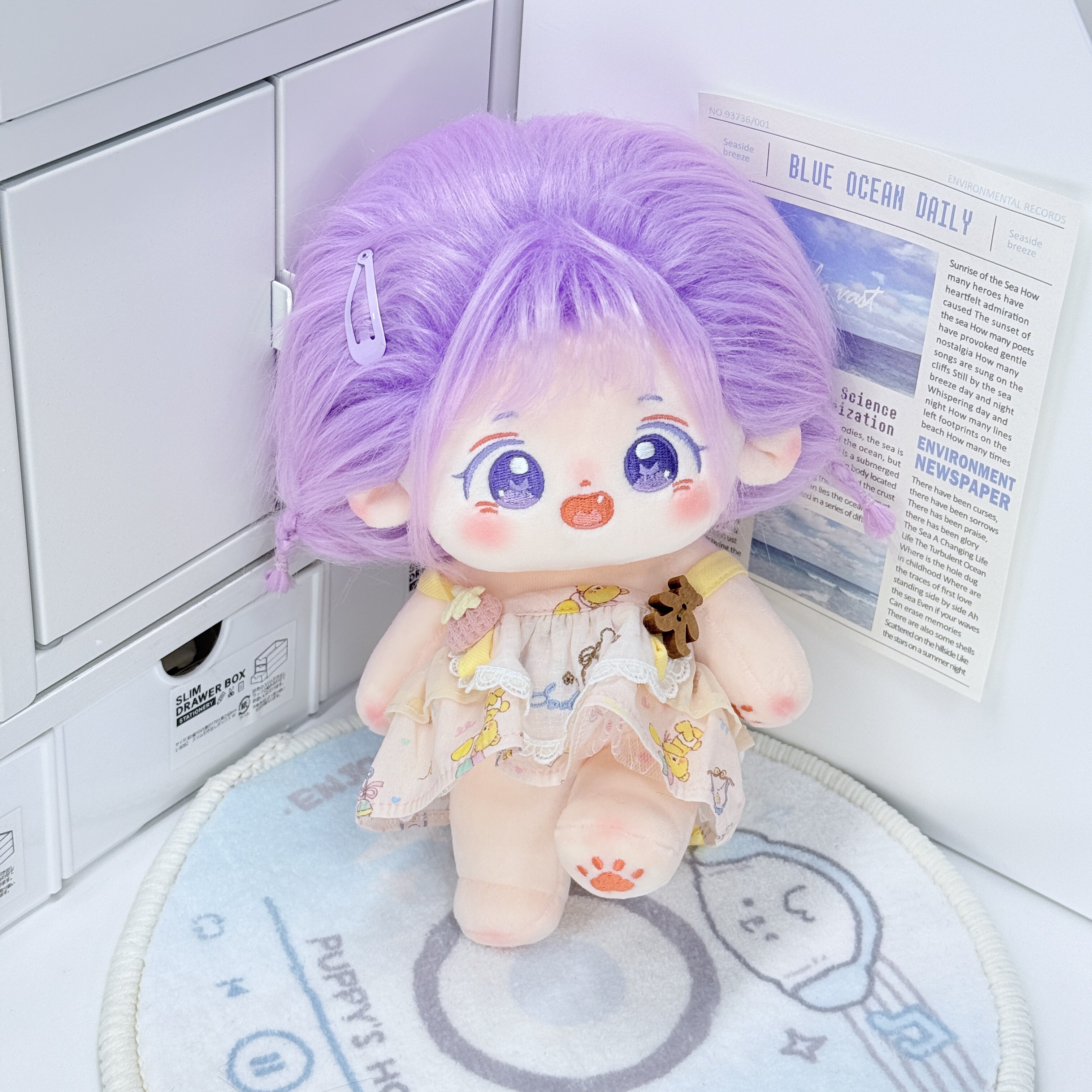 扎头发娃娃棉花娃娃原创毛绒玩具送衣服工具玩偶生日礼物送女生