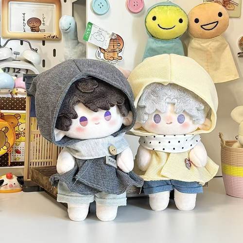 10cm15cm棉花娃娃20cm周边玩偶可爱娃衣斗篷大衣套装公仔毛绒