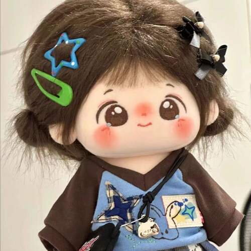 棉花娃娃女20cm有骨架裸娃可换装玩偶毛绒公仔玩具生日礼物女孩子