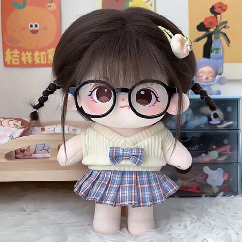 棉花娃娃女20cm有骨架裸娃可换装玩偶毛绒公仔玩具生日礼物女孩子