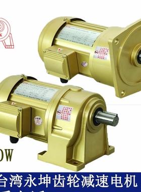 新款0.2KW永坤减速电机200W NCH18  NCV22变频调速刹车电机 包邮