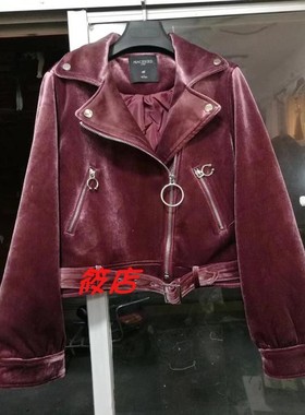 2018年春季A5BB81701女装丝绒绣花短款外套A5BB81701/A5BB8170119