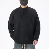 网络主推款老钱风亨利领毛衣，男装T恤，奇怪漫猴工厂店