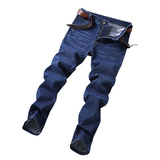 春秋款弹力男装牛仔宽松直筒裤男生长裤大码牛仔裤，男装牛仔裤，奇怪漫猴工厂店