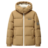 标羽绒服男短款青少年冬季2025新款可脱卸帽防寒面包服冬装外套，男装羽绒服，奇怪漫猴工厂店