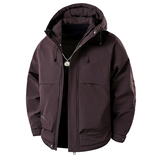 冬季新款男士棉衣外套加厚保暖连帽工装夹克潮流百搭休闲冲锋衣男，男装棉衣，奇怪漫猴工厂店