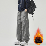 Y.M美式运动长裤男宽松直筒2026秋冬加绒休闲垂感阔腿裤《限价69，男装休闲裤，奇怪漫猴工厂店