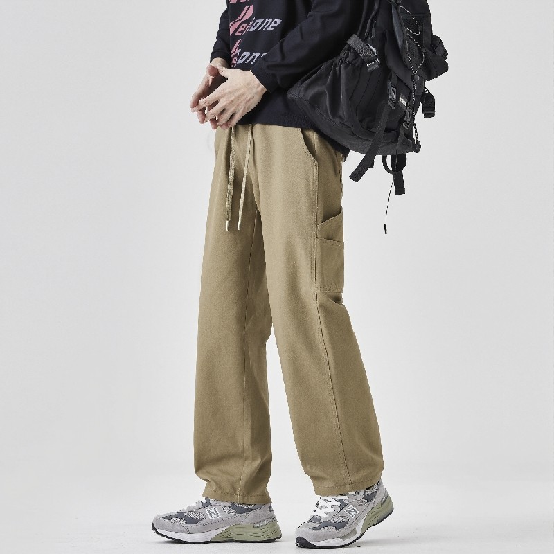 Y.M纯棉工装裤男宽松直筒2026春季新款潮流美式休闲长裤《限价69，男装休闲裤，奇怪漫猴工厂店