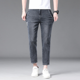 矮个子新款九分裤八分裤薄款直筒裤男生弹力牛仔裤，男装牛仔裤，奇怪漫猴工厂店