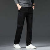 男款纯黑色直筒宽松2025新款中青年休闲大码春秋冬百搭弹力牛仔裤，男装牛仔裤，奇怪漫猴工厂店