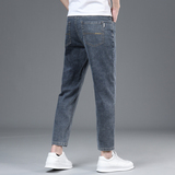 弹力新款九分牛仔裤男士宽松直筒八分百搭弹力休闲9分裤，男装牛仔裤，奇怪漫猴工厂店