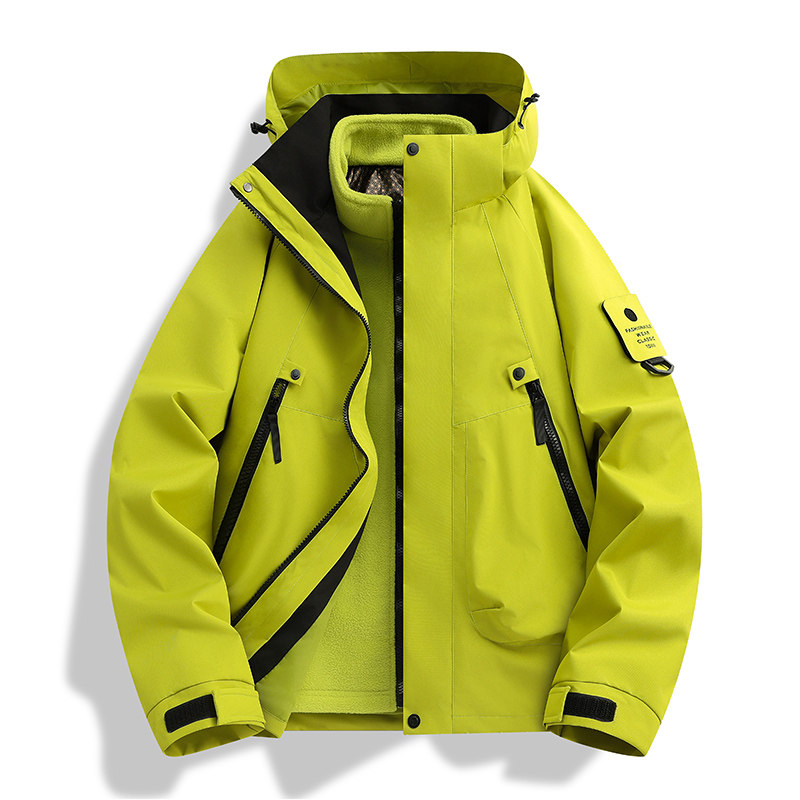 2025户外防风三合一情侣加厚山系风连帽工装外套冲锋衣夹克，男装休闲裤，奇怪漫猴工厂店