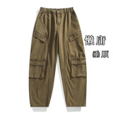 【98】L-9XL男士美式复古工装裤质感耐磨宽松直筒大码休闲裤，男装牛仔裤，奇怪漫猴工厂店