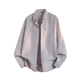 条纹长袖男士衬衫外套上衣服韩版潮流衬衣帅气商务工装休闲，男装衬衫，奇怪漫猴工厂店