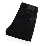 高端黑色牛仔裤男款春秋修身直筒灰色休闲九分牛仔裤显瘦收腿直筒，男装牛仔裤，奇怪漫猴工厂店