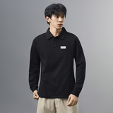 推纯棉polo衫长袖男士秋季新款翻领高级感宽松透气潮牌T恤男装，男装T恤，奇怪漫猴工厂店