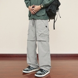 Y.M户外登山工装冲锋裤男士春夏新款冰丝休闲裤宽松直筒《限价69，男装休闲裤，奇怪漫猴工厂店