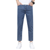 弹力新款九分牛仔裤男士宽松直筒八分百搭弹力休闲9分裤，男装牛仔裤，奇怪漫猴工厂店