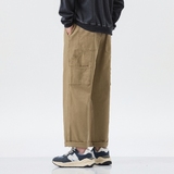 Y.M纯棉工装裤男宽松直筒2026春季新款潮流美式休闲长裤《限价69，男装休闲裤，奇怪漫猴工厂店