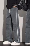 Q2025秋冬新款洗褪工艺直筒休闲裤男士宽松阔腿美式时尚休闲男裤，男装休闲裤，奇怪漫猴工厂店