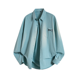 秋季新款泡泡格长袖衬衫男青年商务休闲衬衣男免烫抗皱修身衬衫，男装衬衫，奇怪漫猴工厂店