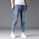 九分牛仔裤男常规弹力宽松直筒春秋男装新款潮牌休闲男士裤子八分，男装牛仔裤，奇怪漫猴工厂店