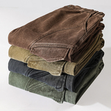 【98】L-9XL男士美式复古工装裤质感耐磨宽松直筒大码休闲裤，男装牛仔裤，奇怪漫猴工厂店