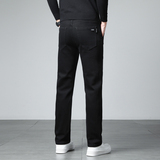 2025新款秋款纯黑色牛仔裤男商务休闲宽松直筒弹力秋季长裤子，男装牛仔裤，奇怪漫猴工厂店