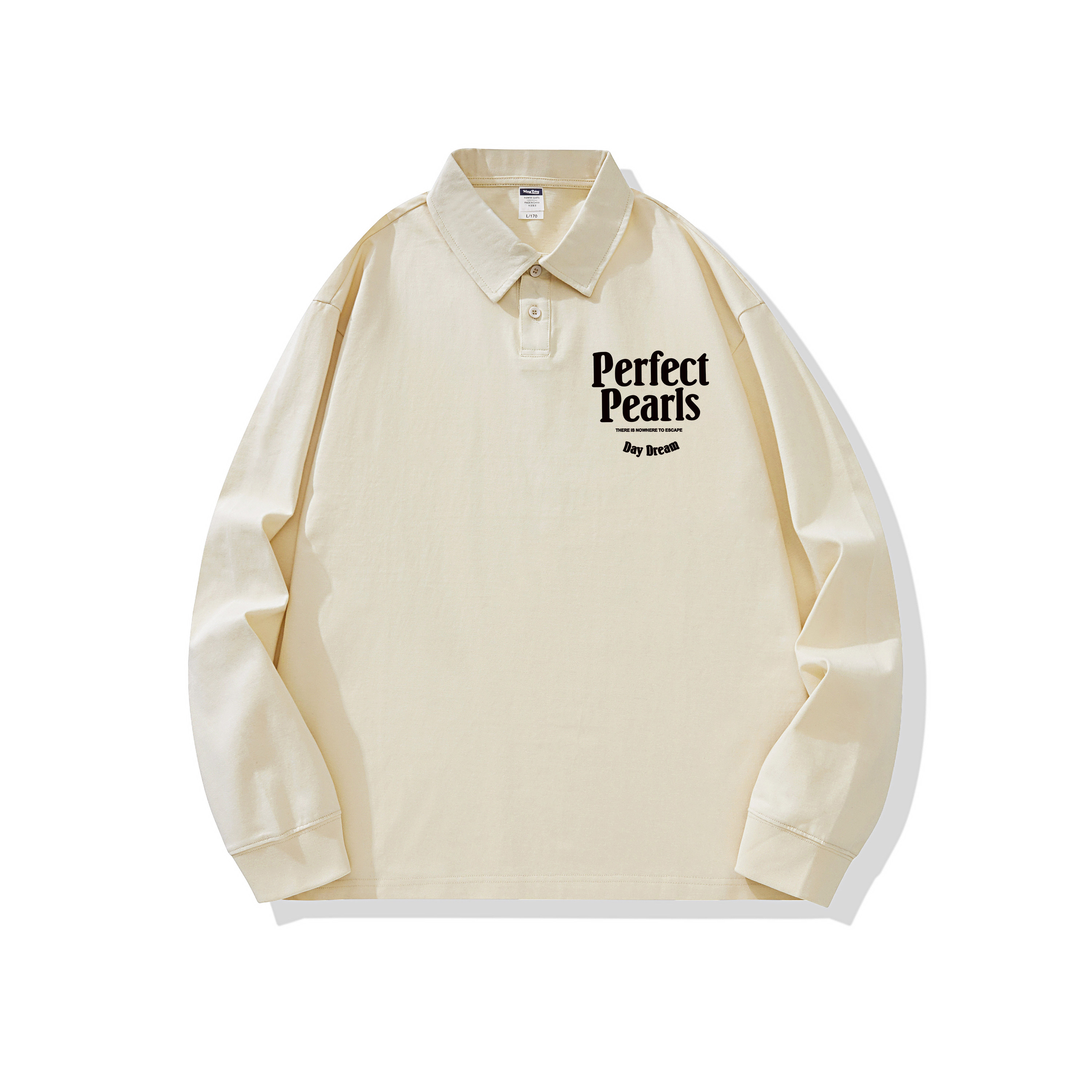 主推纯棉polo衫长袖男士秋季新款翻领高级感宽松透气潮牌T恤男装，男装T恤，奇怪漫猴工厂店