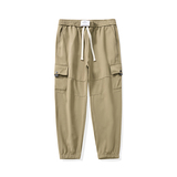 工装水洗棉春季纯棉休闲裤子男款宽松直筒阔腿登山宽松潮牌长裤，男装休闲裤，奇怪漫猴工厂店