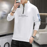 Q新款男士立领华棉秋款卫衣春秋宽松休闲潮流大码长袖T恤，男装卫衣，奇怪漫猴工厂店