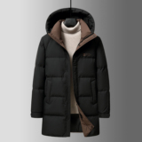 标羽绒服高充绒量中长款羽绒服男厚款2025冬季新款连帽男装外套，男装羽绒服，奇怪漫猴工厂店