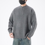 网络主推款老钱风亨利领毛衣，男装T恤，奇怪漫猴工厂店