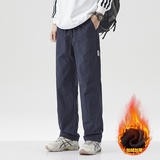 Y.M美式运动长裤男宽松直筒2025秋冬加绒休闲垂感阔腿裤《限价69，男装休闲裤，奇怪漫猴工厂店