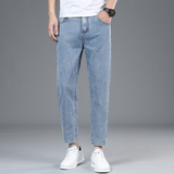 弹力新款九分牛仔裤男士宽松直筒八分百搭弹力休闲9分裤，男装牛仔裤，奇怪漫猴工厂店